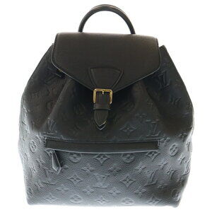 Louis Vuitton Montsouris Empreinte Crocodile Leather Noir Black Backpack
